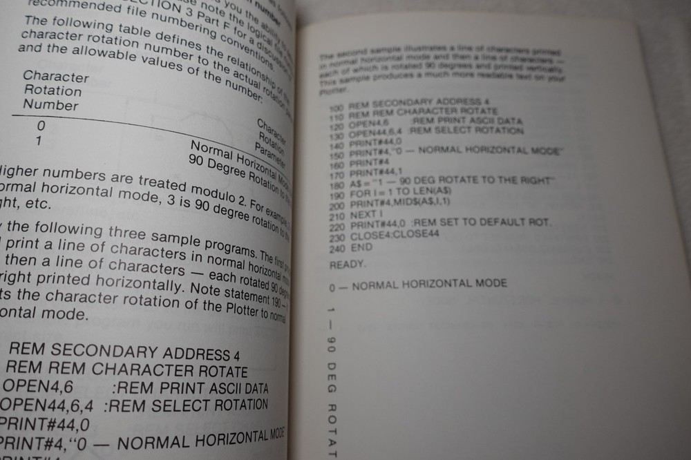 Commodore 1520 Printer Plotter 1983 Vintage Original User's Manual