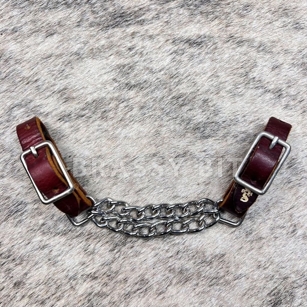 Leather Double Chain Curb Chain