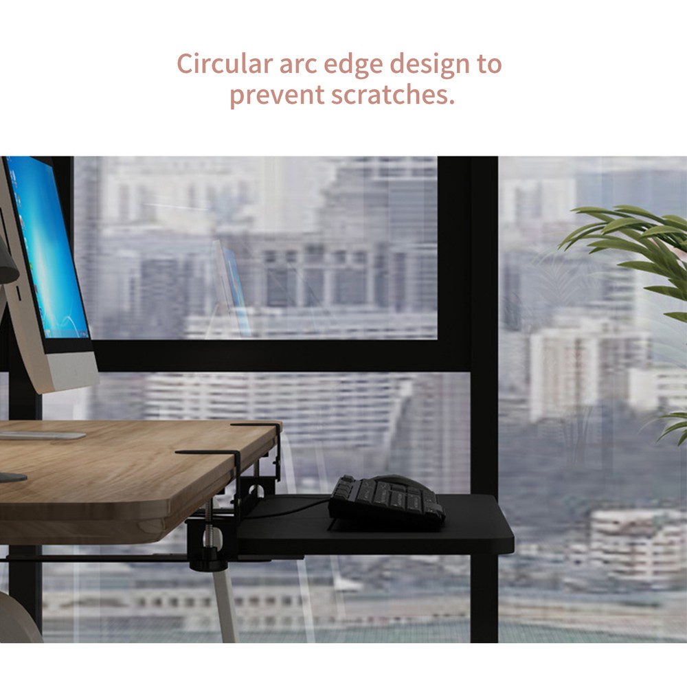 Clamp On Keyboard Tray Under Desk Pull Out Platform Height Adjustable P3U2