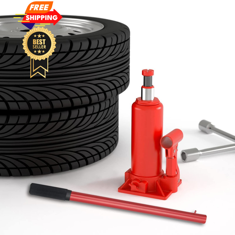 Windspeed Horizontal Hydraulic Jack Handle, 2 Ton Floor Medium, Red