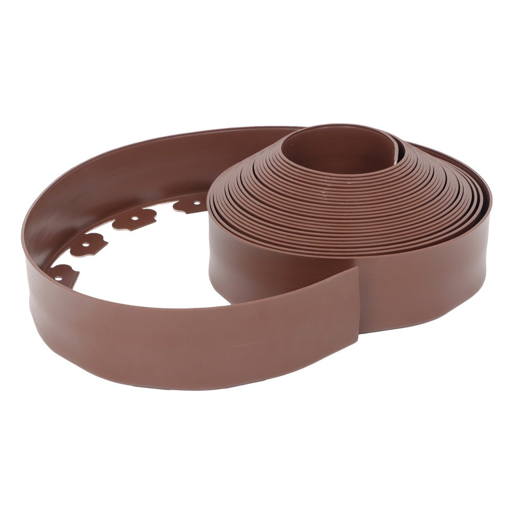 66FT 4” No Dig Lawn Border L-shaped Brown Garden Edging Kit W/ 60 Spike Plastic