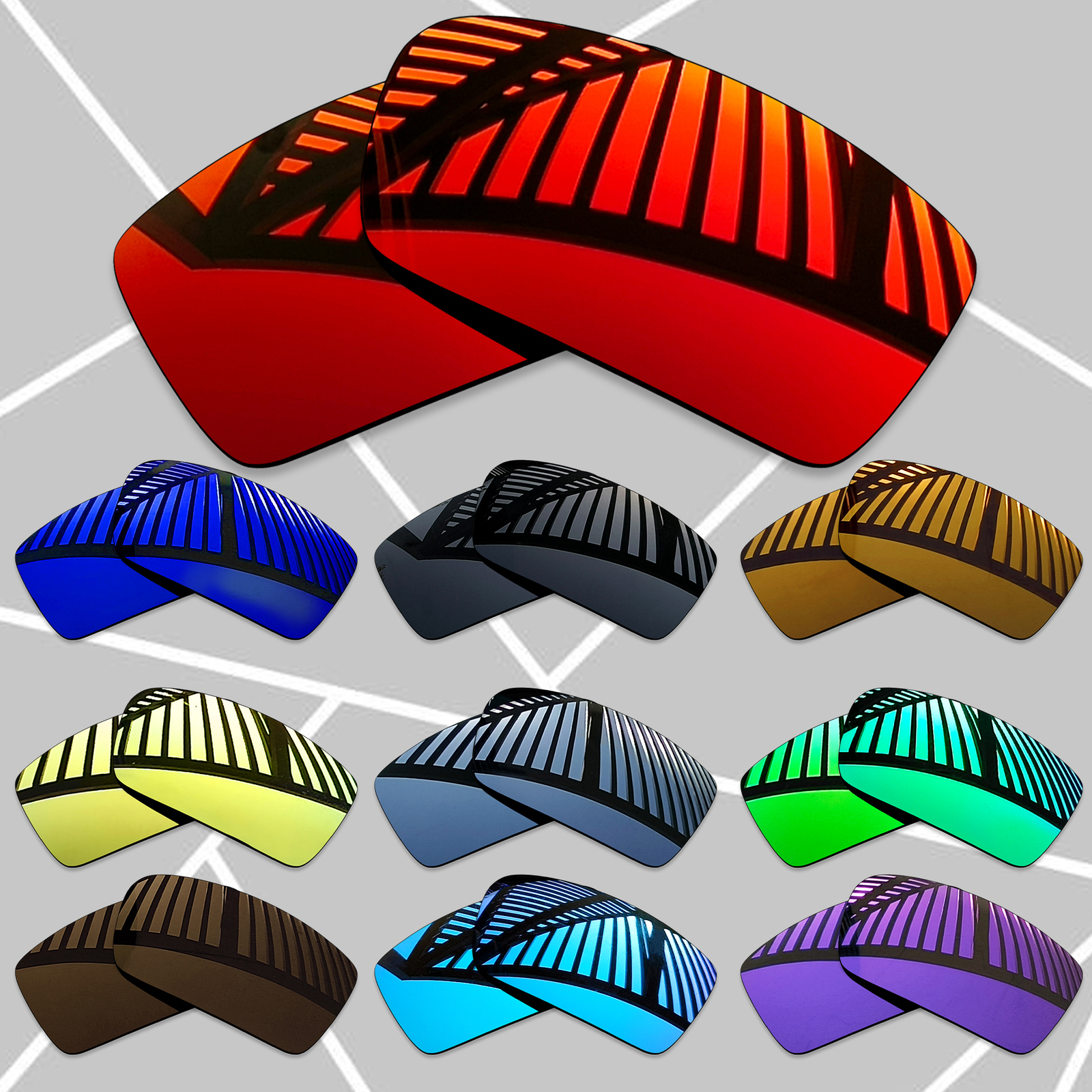 TRUE Polarized Replacement Lenses for-Oakley Gascan OO9014-60mm Multi-Colors