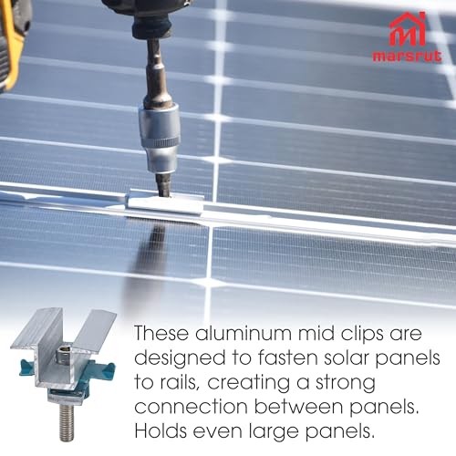 20Pcs Solar Panel Clamps for Unistrut System Mount, Clips Bracket Mounting