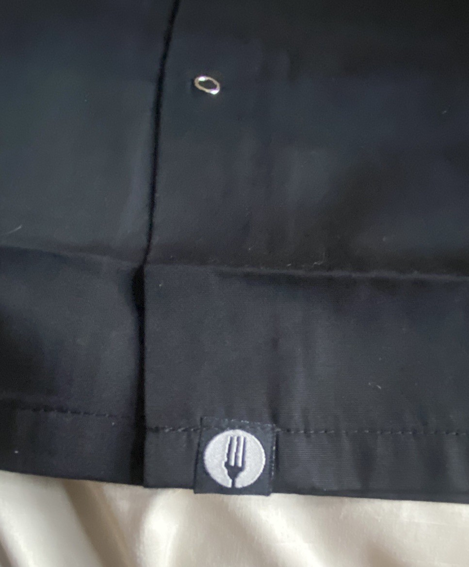 Chef Works KCBL Black Short Sleeve Cook Shirt Mens Size S