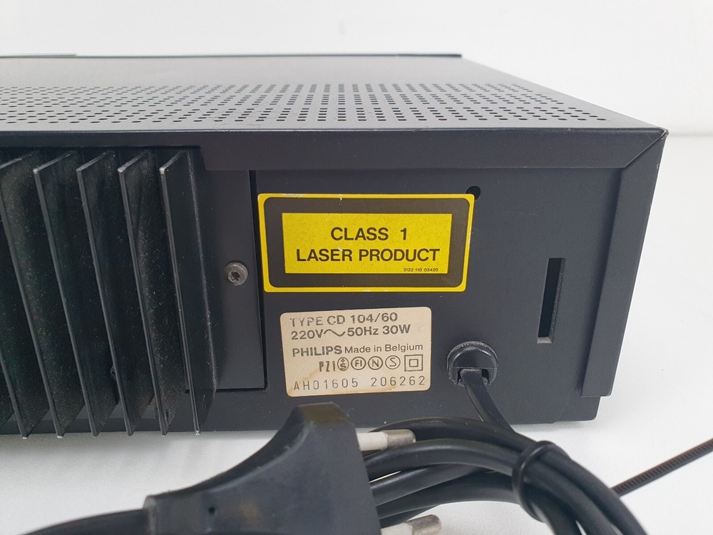 Philips CD104 Vintage CD player - Black - Fully working