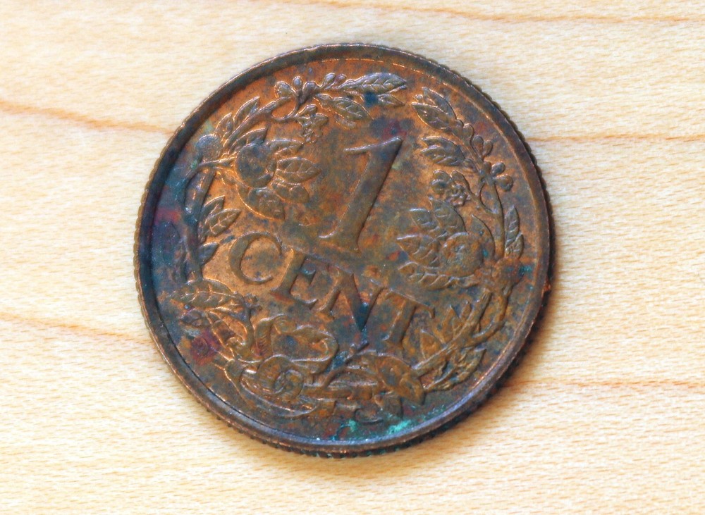 1968 Netherlands Antilles 1 Cent Fish