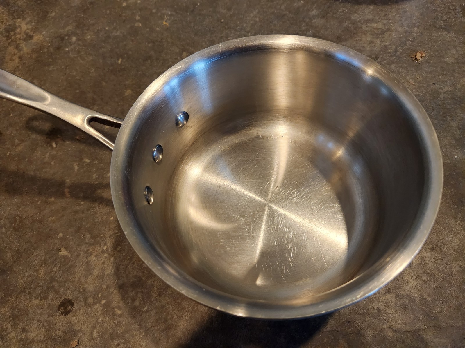 Calphalon 1.5 & 2.5 qt Copper & Stainless Steel Saucepan - NO LIDS