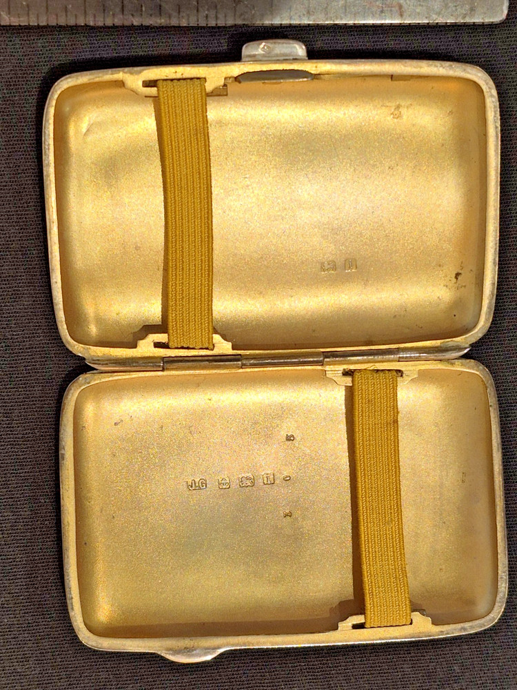 Antique silver cigarette case