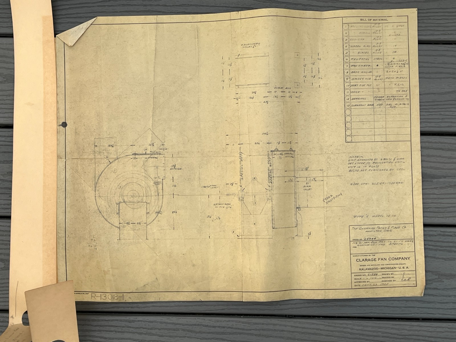 Lot 7 Vtg Industrial Blueprints Champion Paper Dorr Blue Print Cleveland Adka