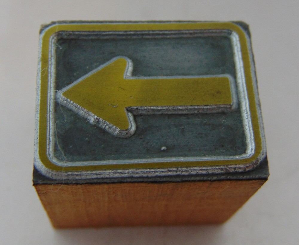 Printing Letterpress Printers Block Arrow With Boarder