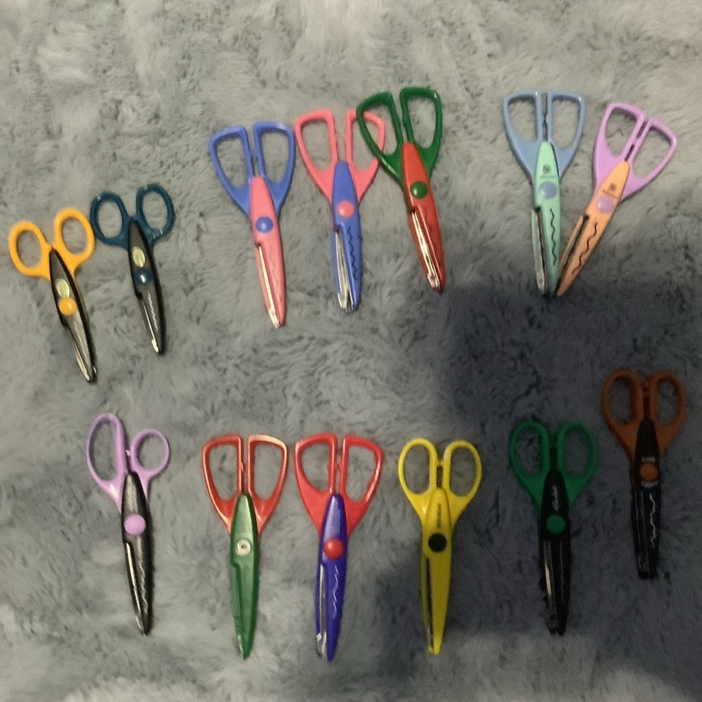 Assorted Scrapbooking Scissors Set Metal Blade Multi-Color Paper Edgers