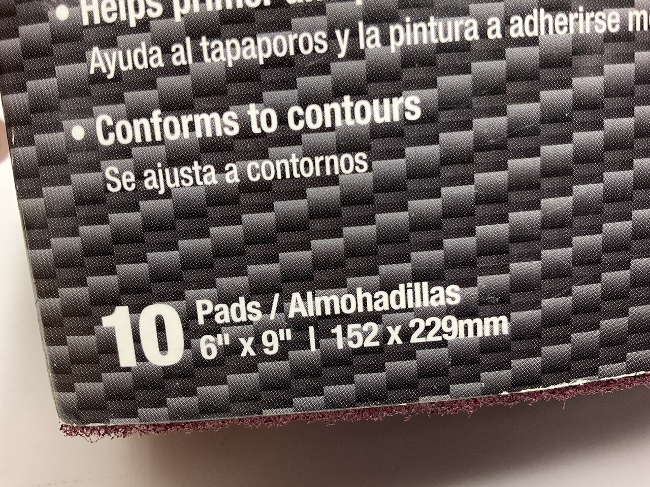 Pack Of 10 - Maroon Scuffing Pads P360 Shape 360 Grit 6" X 9"