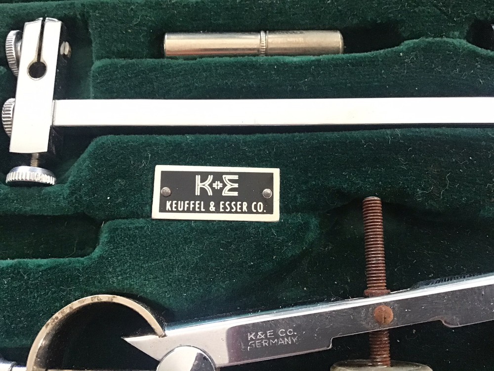 K&E KEUFFEL & ESSER VINTAGE DRAFTING SET W/ Case