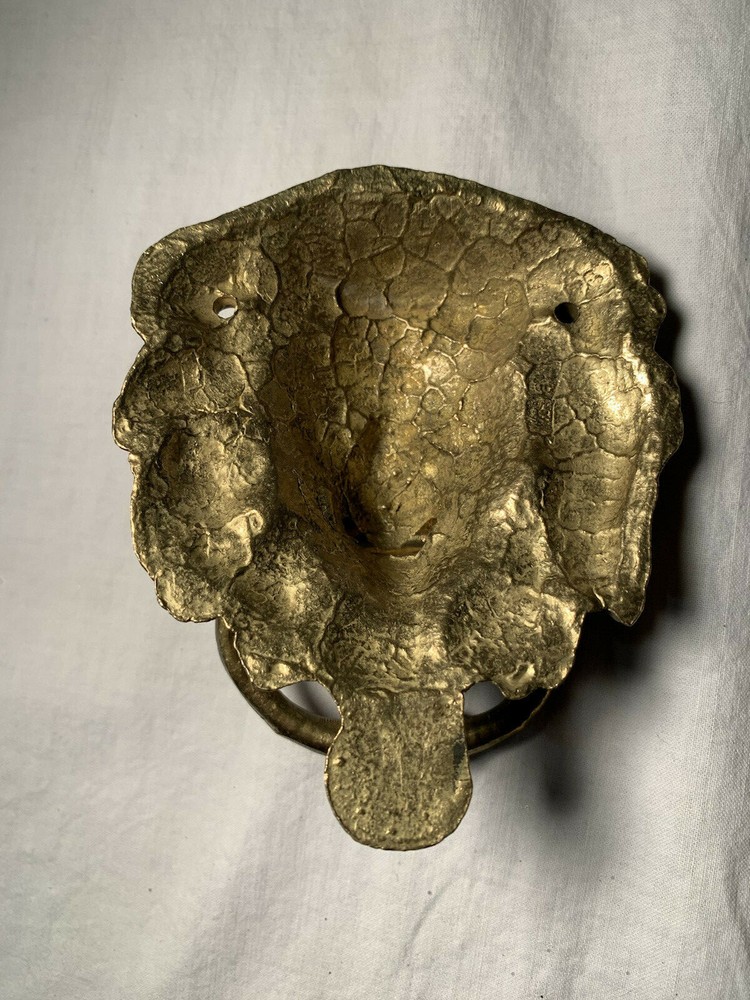 Vintage Brass Lion Head Door Knocker