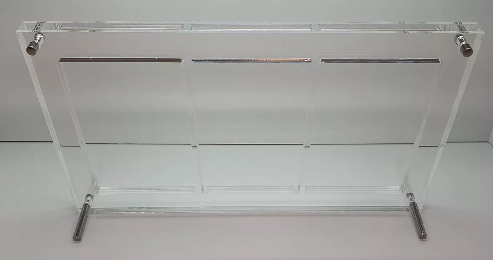 3 Compartment High Definition Acrylic 35-75pt Card Collector Desktop Display