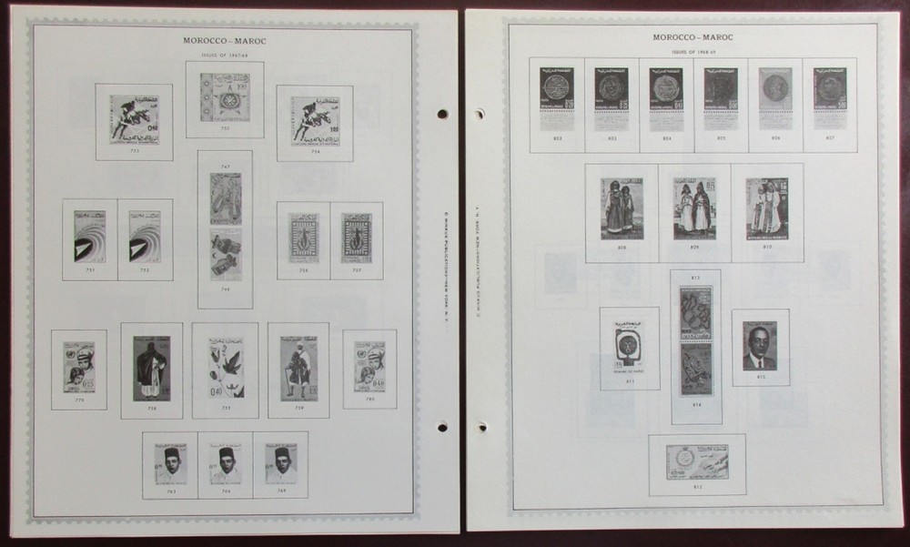 Morocco: Clean Set of Unused Minkus Supreme Global Pages to 1983