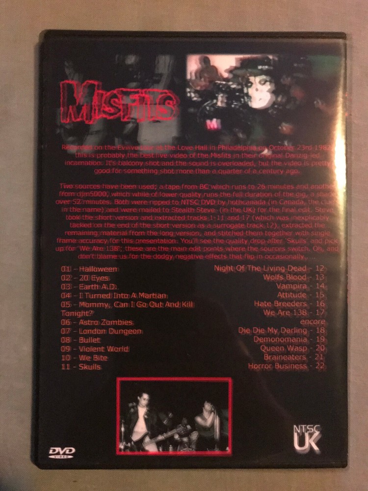 Misfits - Walk Among You - Live DVD Bulk Item LOT of 6 Danzig Samhain