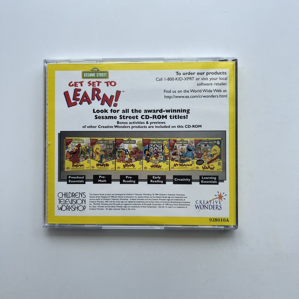 Sesame Street – Get Set to Learn (PC CD-ROM, 1996)