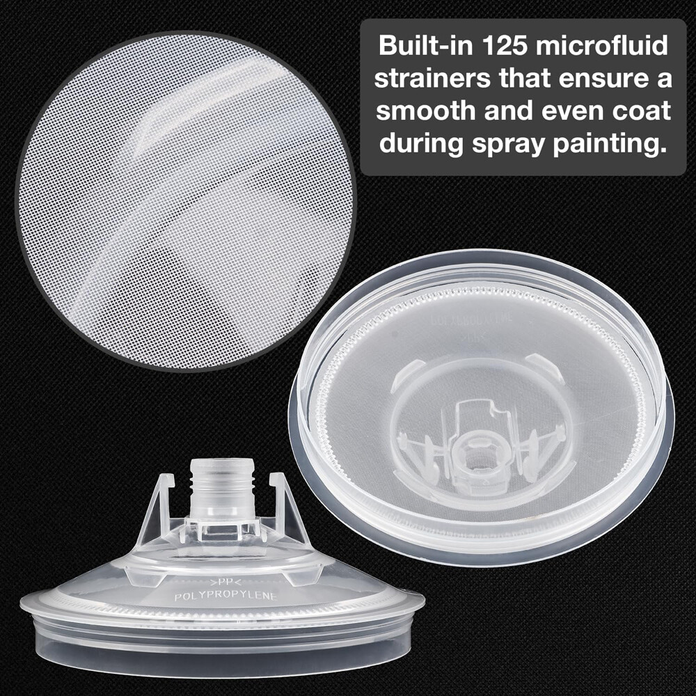 50pcs PPS CUPS Disposable Paint Spray Gun Cup Liners and Lid System 600ML 20oz