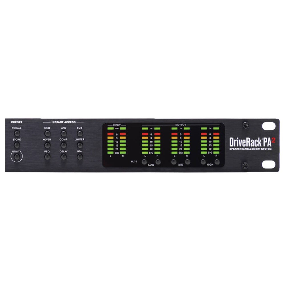 dbx DriveRack PA2 Loudspeaker System Management Processor with Display & USB