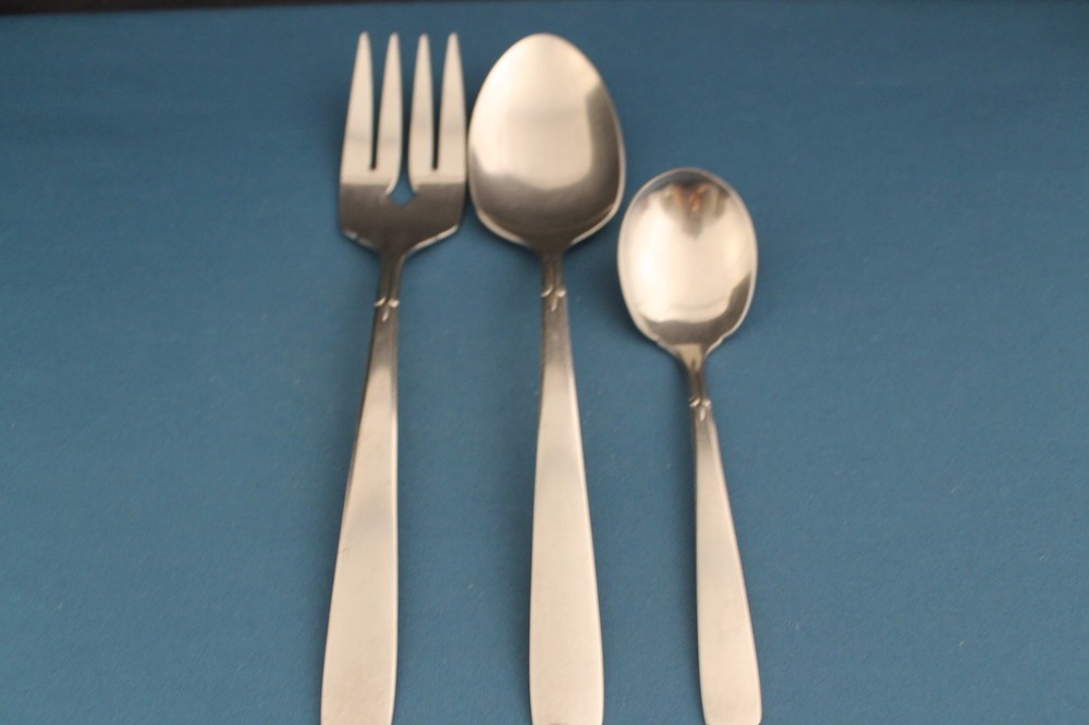 Oneidacraft ACCENT Glossy Serving (3pc Set) Tablespoon Fork Oneida Stainless
