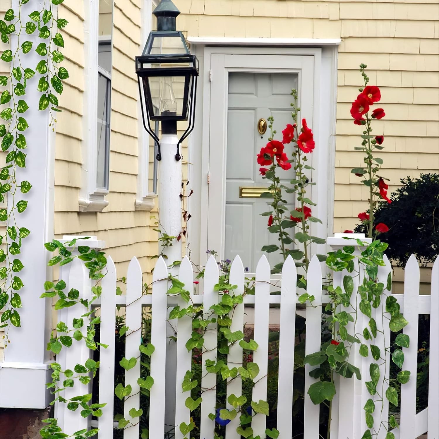 14 Pack 98Ft Artificial Ivy Garland, Fake Vines UV Resistant Greenery Leaves Fak