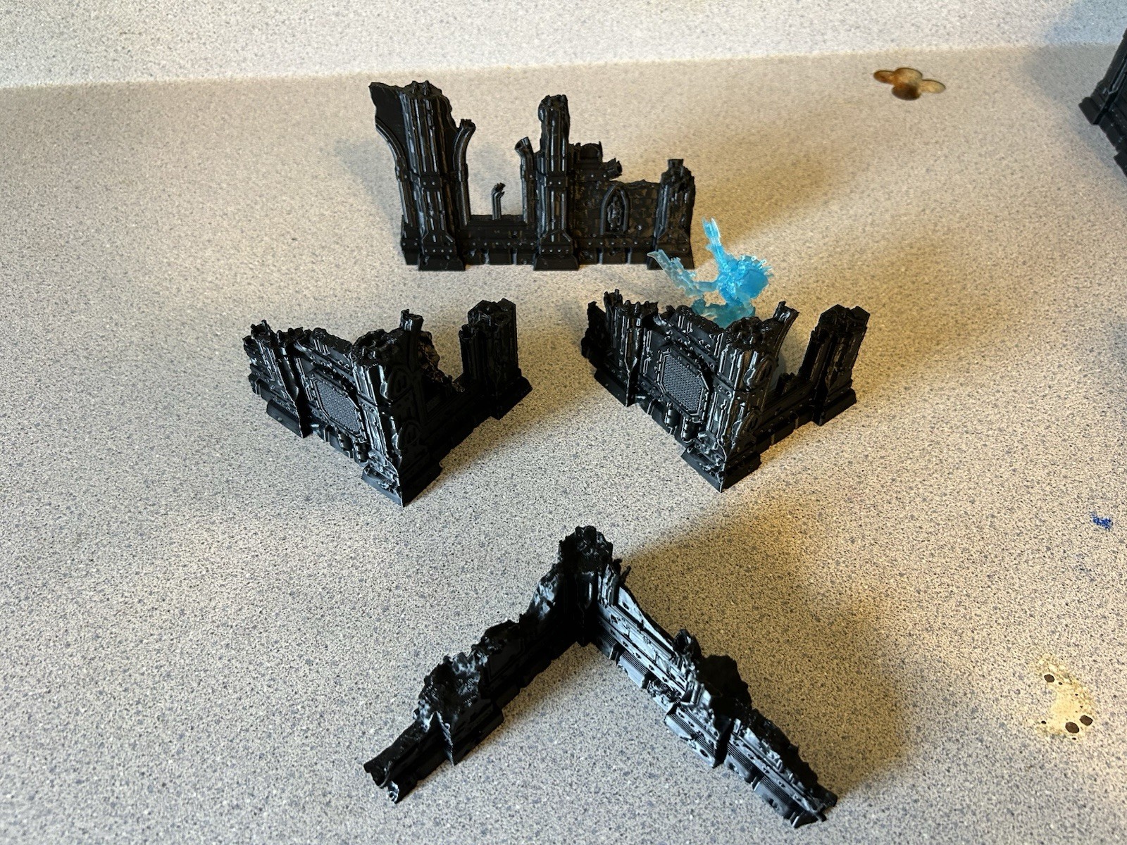 4 Piece Ruin Terrain Set Perfect For Warhammer 40k Kill Team Trench Crusade