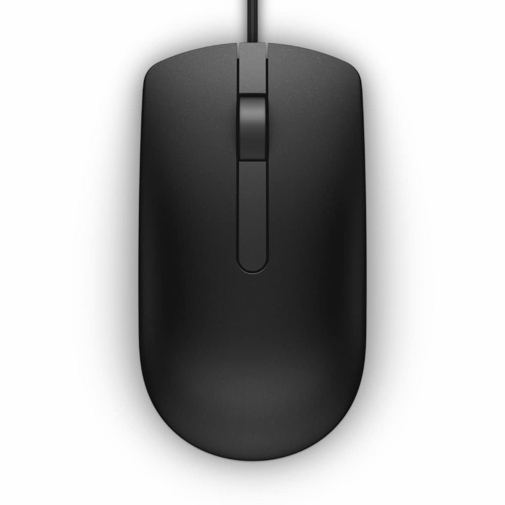 NEW Dell MS116 USB Wired Mouse Black Optical PC Laptop