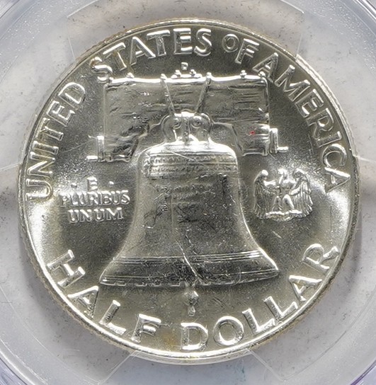 1963-D Franklin Silver Half Dollar PCGS MS64