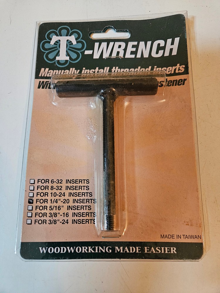 T-Wrench 1/4-20 Insert Wrench Manually Install Threaded Inserts 12K55 New