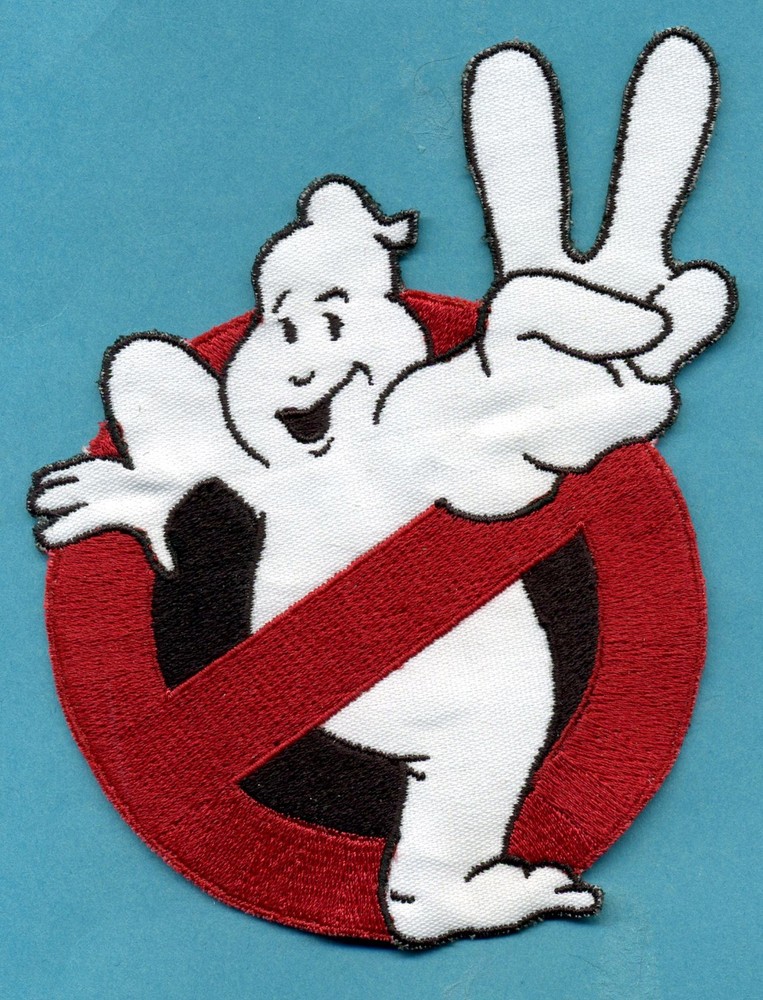 CHILD SIZED Ghostbusters 2 Style Embroidered No Ghost Iron-on Patch