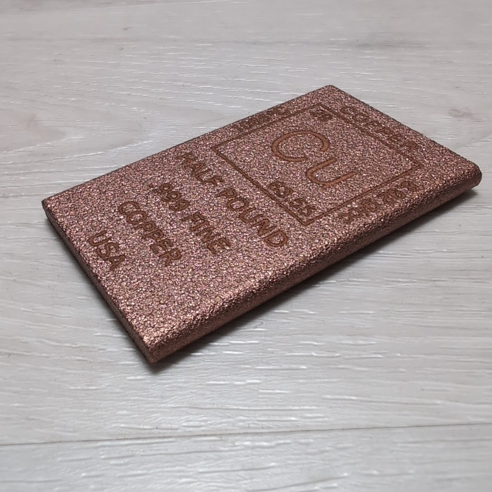 1/2 Pound Element Bar .999 Fine Copper