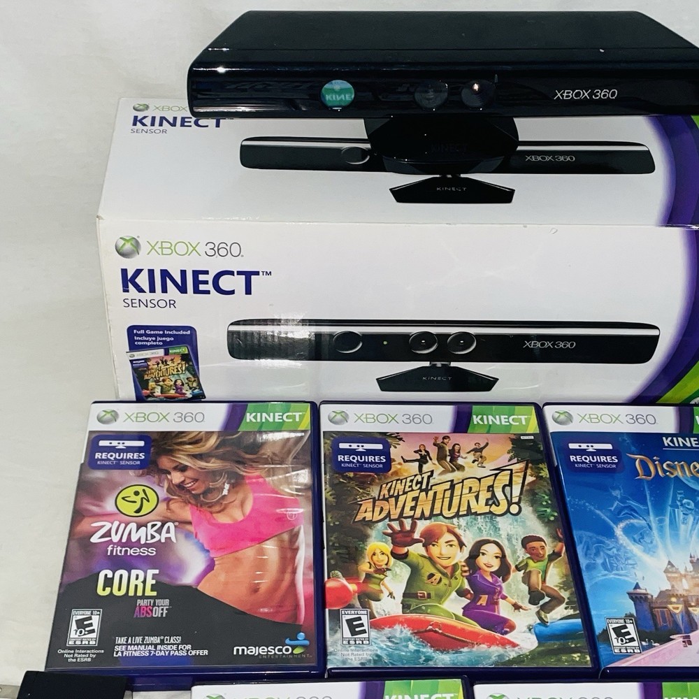 Microsoft Xbox 360 Kinect Sensor Bar Only Comes With 6 Kinect Games Dance Bundle