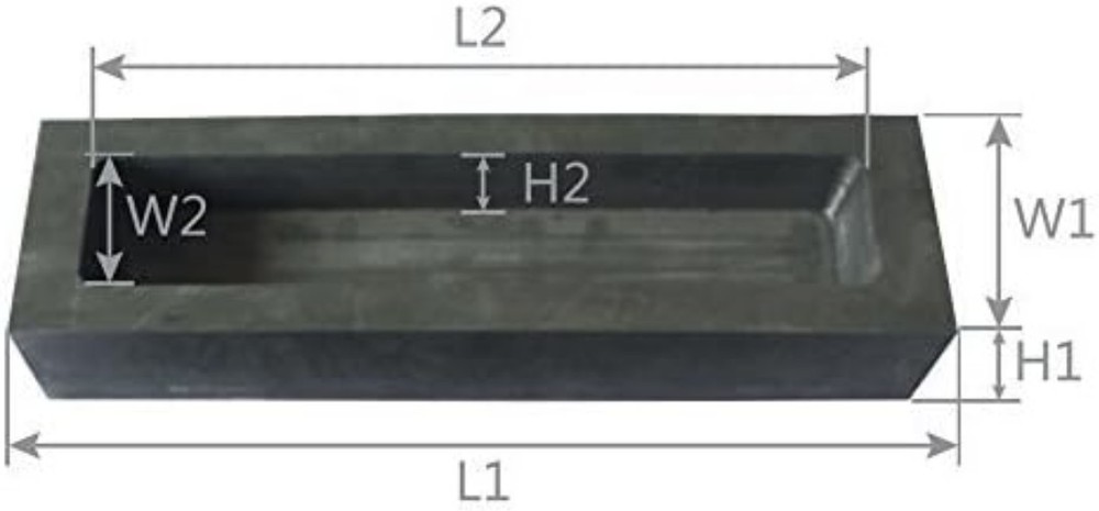 Versatile Graphite Crucible Mold for Melting & Refining Gold Silver - 1kg