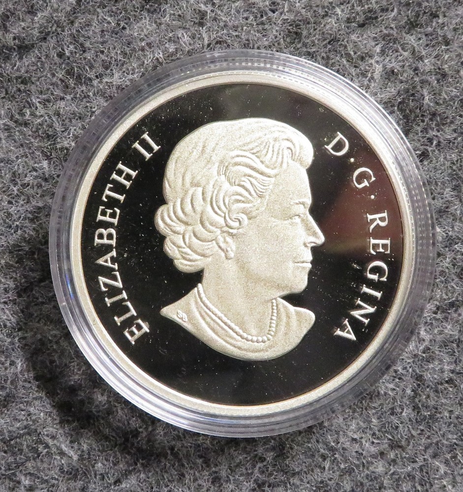 2014 Canada $20 Silver Proof Coin - Bald Eagle Catching Fish