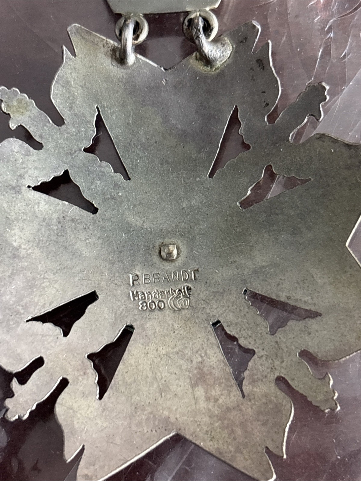 1931 800 Silver Double Maker Marked Engraved German medal