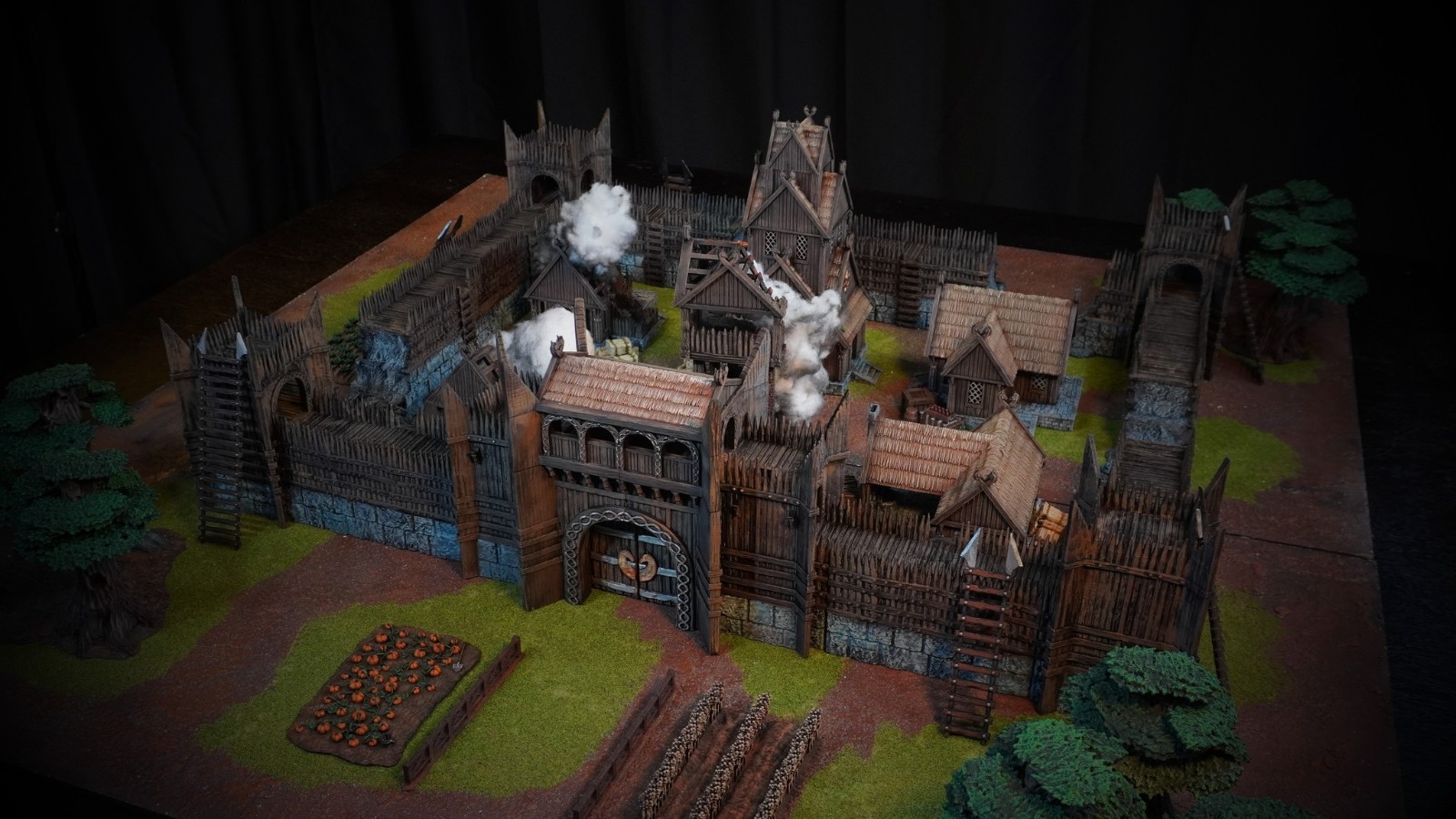 Fortress Wall Set of Saxonia-Rohan 28mm Tabletop Terrain LOTR Middle Earth MESBG