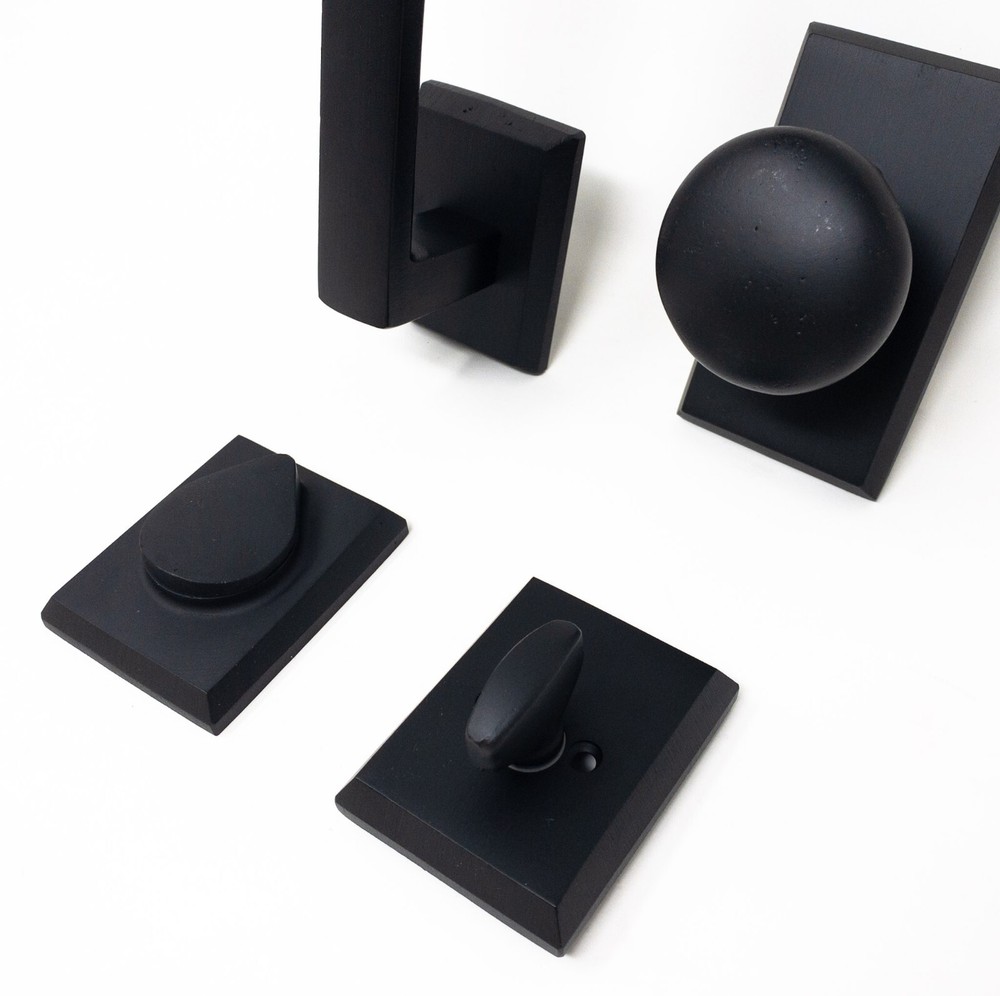 Emtek Rustic Modern Rectangular Sectional Keyed Entry Handleset Medium Bronze