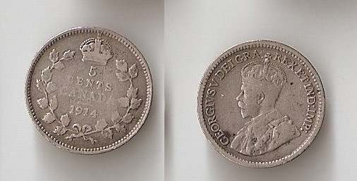 Canada 5 cents 1914