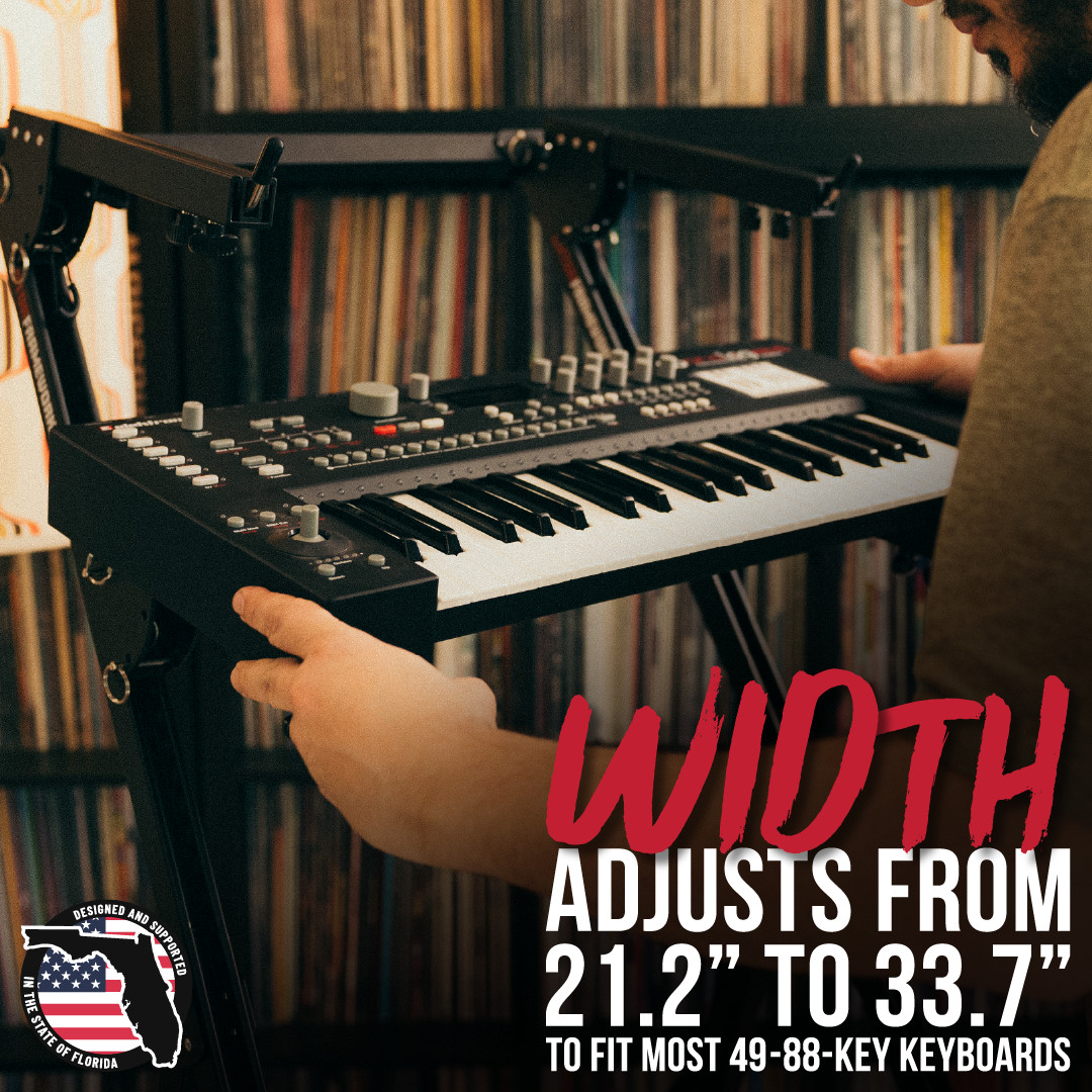 Gator Frameworks Keyboard Stands Series A-Frame Style with 3-Tiers Adjustable