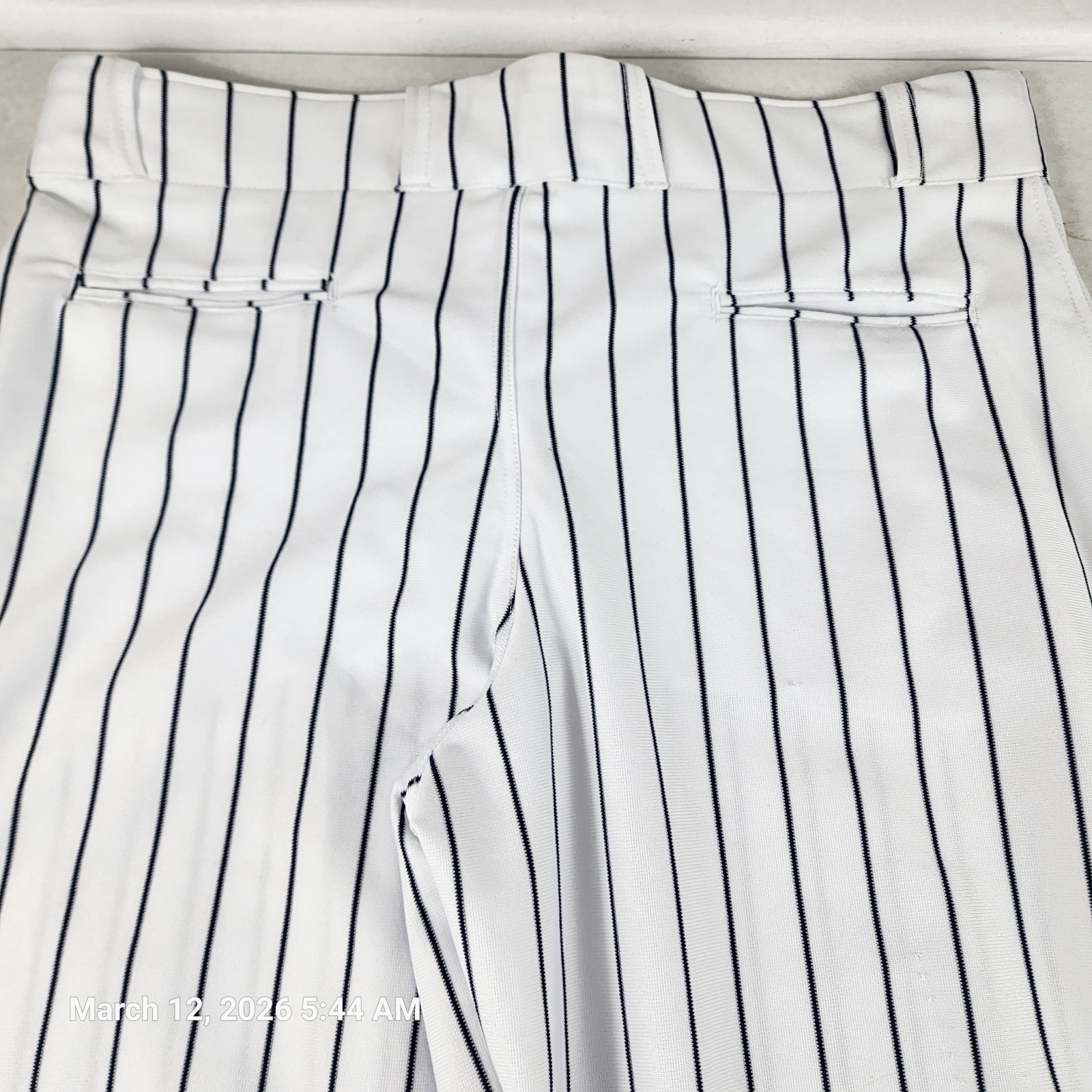 Champro Baseball Pants Men's XL (37"-39") White Pin Striped Elastic Hem No Tags