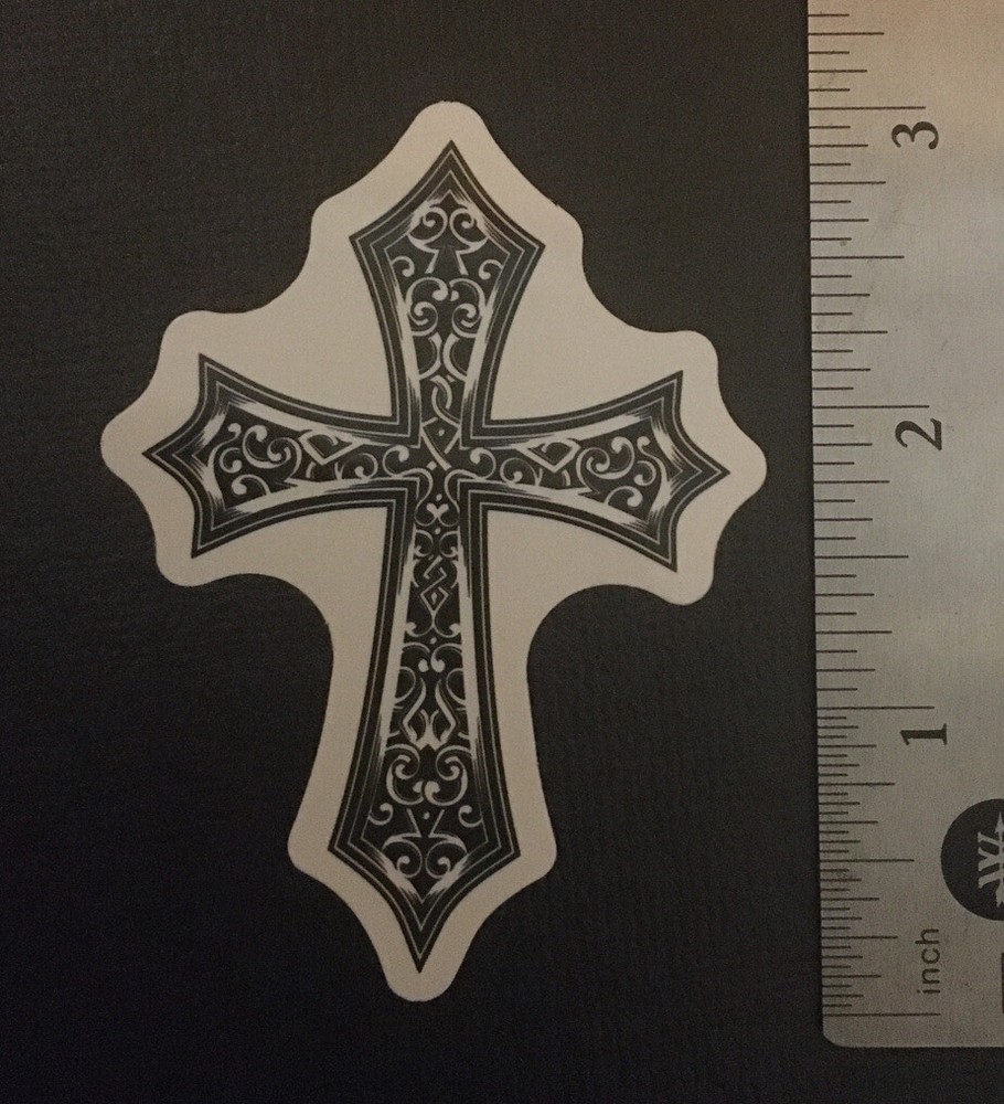 Gothic Cross Sticker - 3 Inch (1pc)