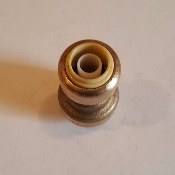 5 Pcs. 1/2" x 3/8" Push Fit Coupling, Reducing Coupling