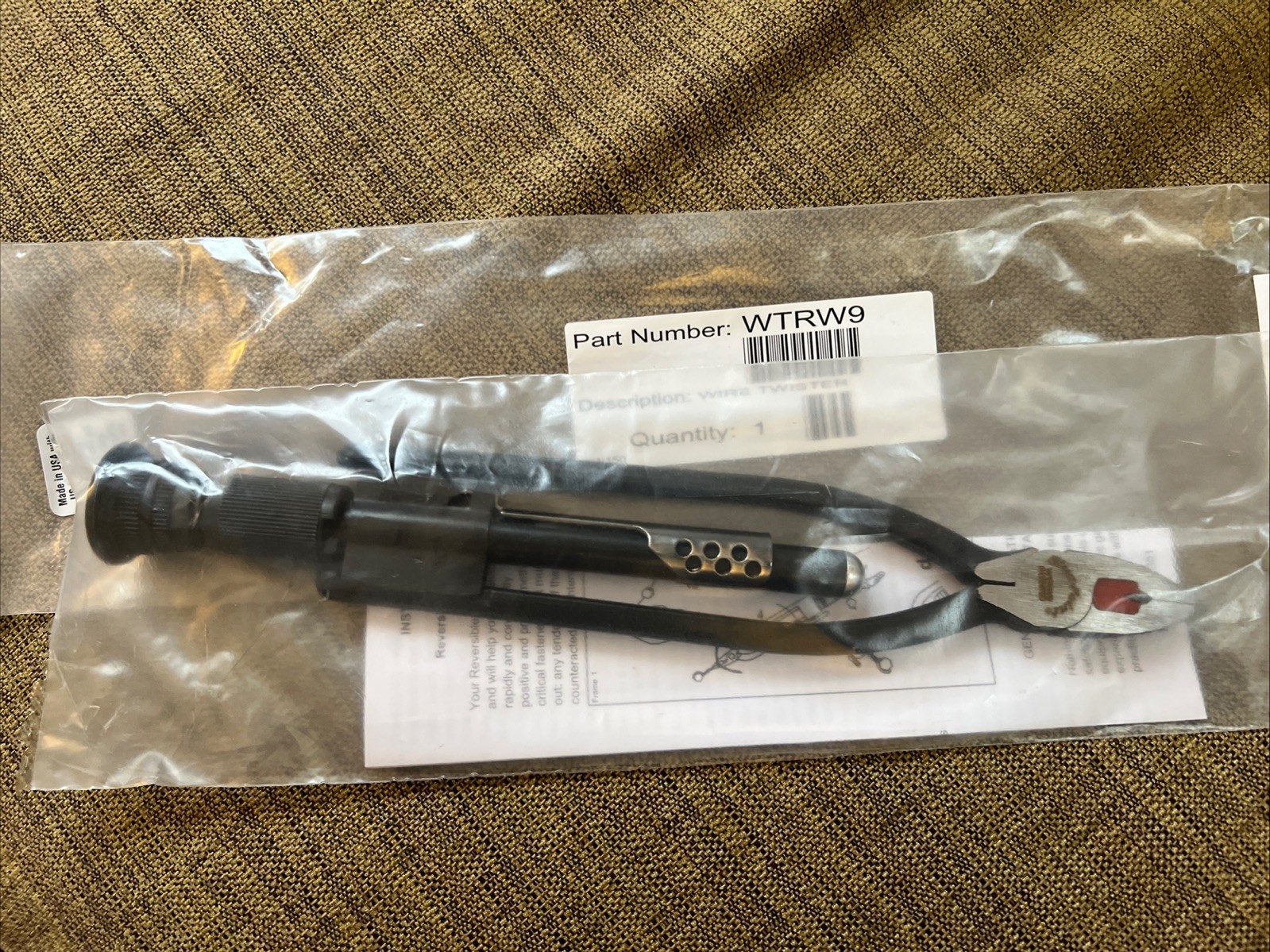 BLUE POINT WTRW9 Reversible SAFETY WIRE PLIERS AIRCRAFT CUSHIONED Throat NEW 🔥
