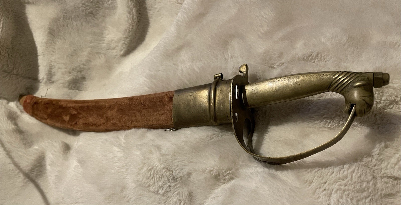 VIntage Shamshir India Dress Sword with Brass Scabbard 22”