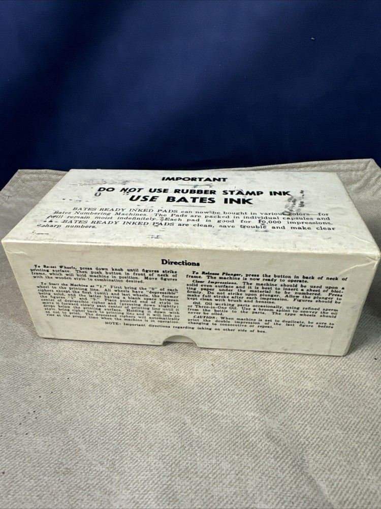 Bates Automatic Numbering Machine Wheels 6 Style E