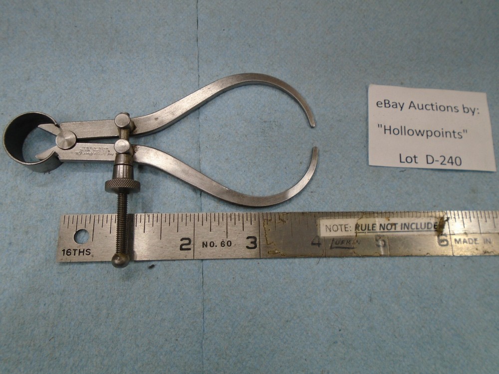 Lufkin No. 41 Outside Caliper 4" Banner Type w/ solid nut for machinist D240