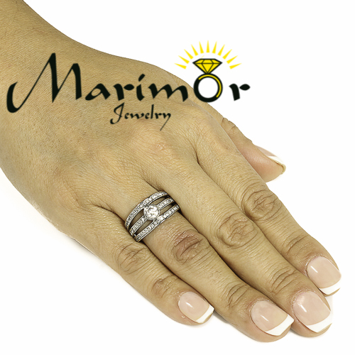 .665 Ct Cubic Zirconia Stainless Steel 316L Anniversary Fashion Ring Sizes 5-10