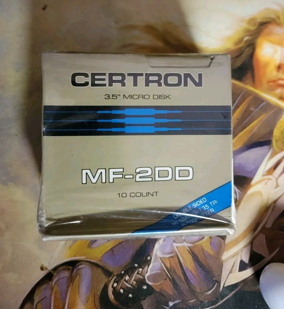 CERTRON MF-2DD 3.5 Floppy Disk micro NIP VTG Double Sided Autoshutter 10 Count