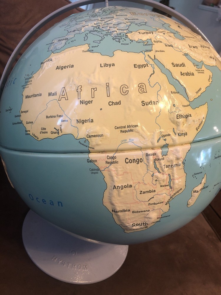 Nystrom First Globe Double Axis 16" Contoured Relief Globe